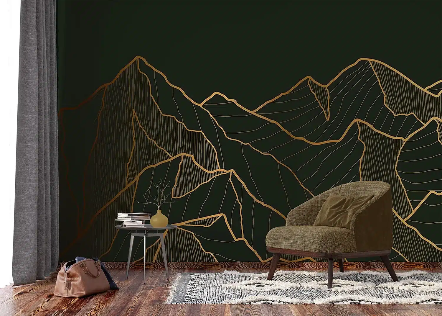 Golden Mountains | Made-to-Measure Wallpaper | Artlook | FTNS 1281 4