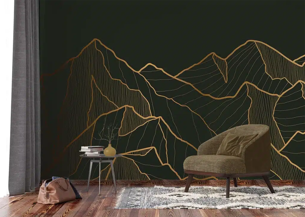 Wall Mural Golden Mountain, Made to Measure, FTNS 1281 3