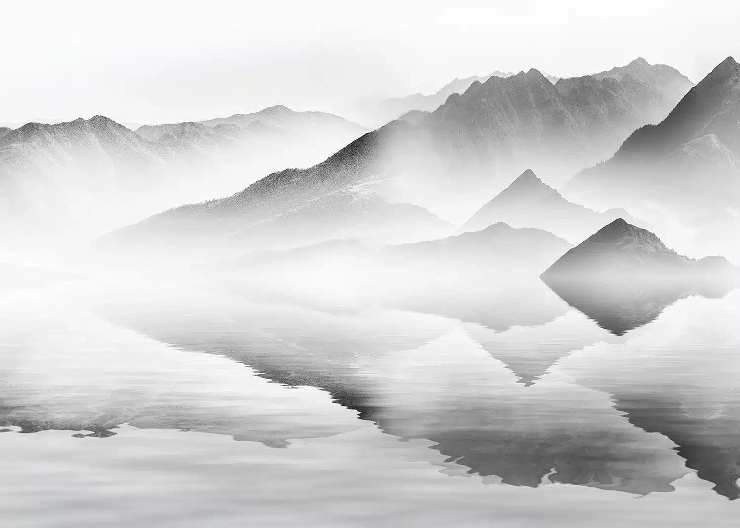 Misty Mountain Lake | Made-to-Measure Wallpaper | Artlook | FTNS 1284