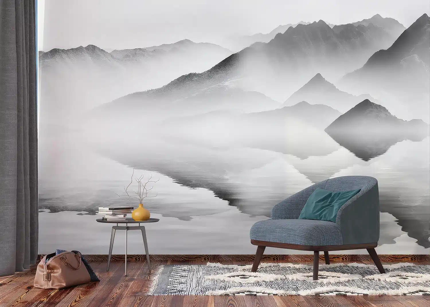 Misty Mountain Lake | Made-to-Measure Wallpaper | Artlook | FTNS 1284 2