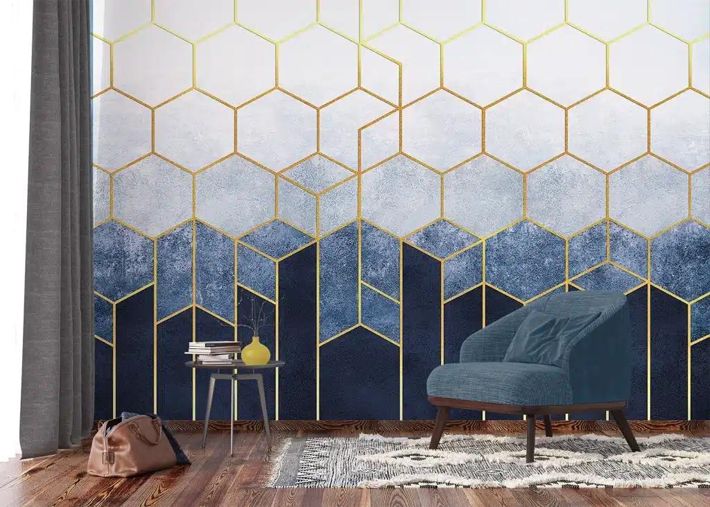 Wall Mural Geometric Abstraction, Made to Measure, FTNS 1287 4