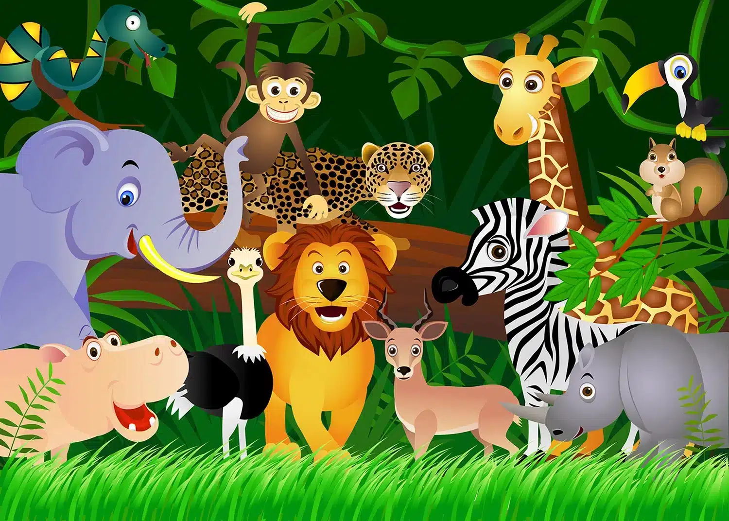 Jungle Friends | Made-to-Measure Kids Wallpaper | Artlook | FTNS 2440