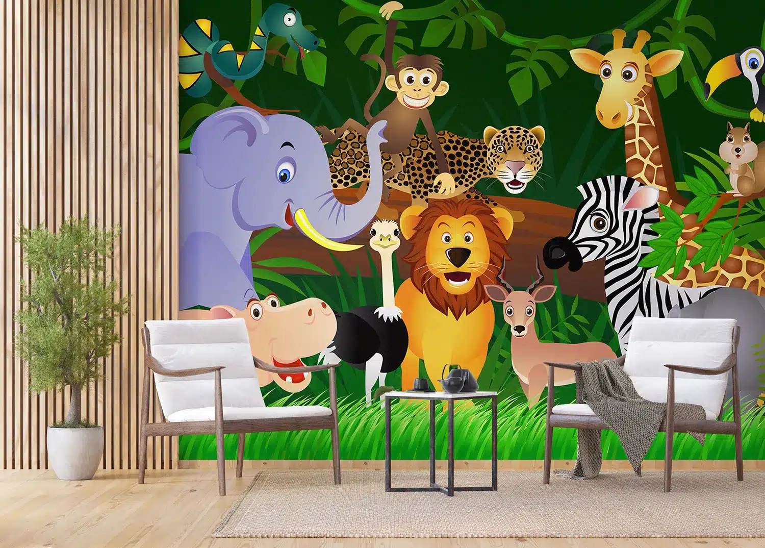 Jungle Friends | Made-to-Measure Kids Wallpaper | Artlook | FTNS 2440 2