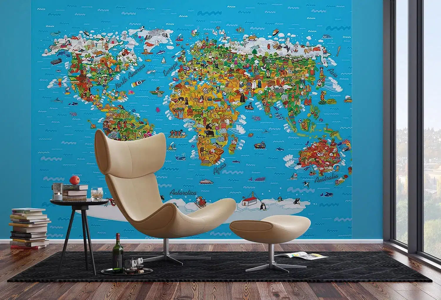 World Map for Kids | Made-to-Measure Kids Wallpaper | Artlook | FTNS 2441 3