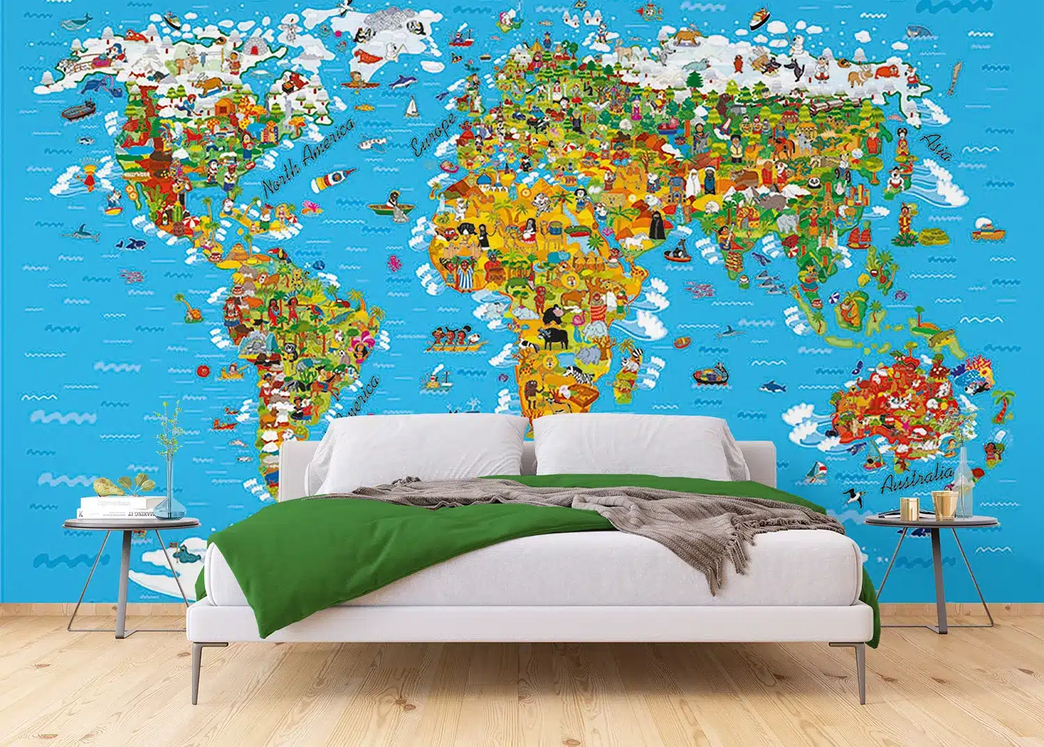 World Map for Kids | Made-to-Measure Kids Wallpaper | Artlook | FTNS 2441 6
