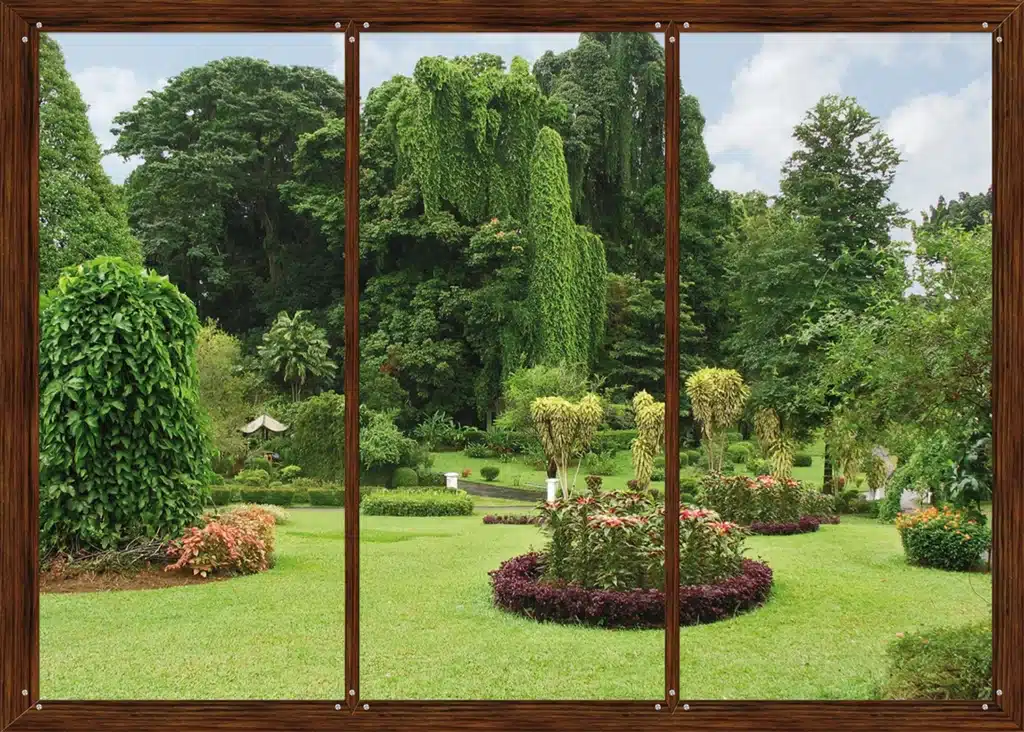 Wall Mural Window to Garden, Made to Measure, FTNS 2456