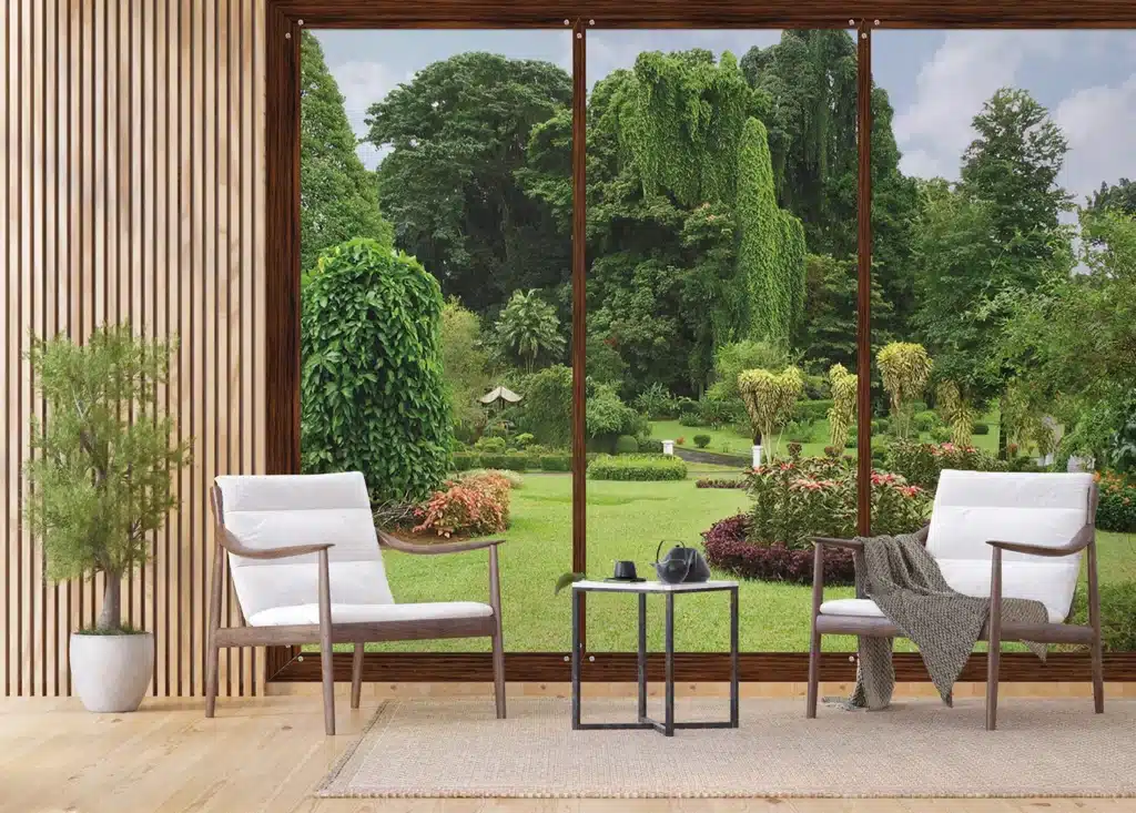 Wall Mural Window to Garden, Made to Measure, FTNS 2456 2