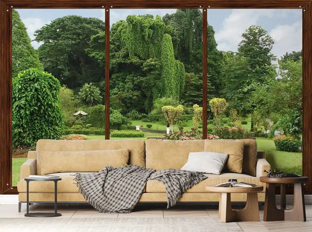 Wall Mural Window to Garden, Made to Measure, FTNS 2456 4