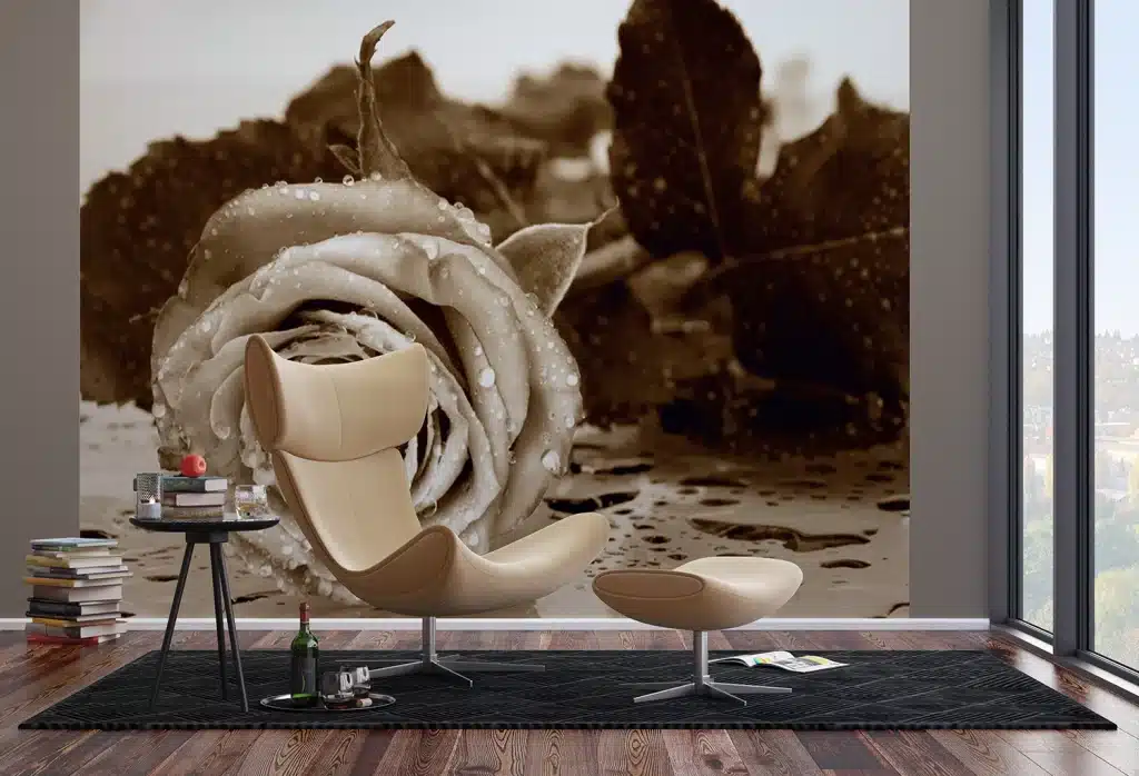 Wall Mural Vintage Rose, Made to Measure, FTNS 2458