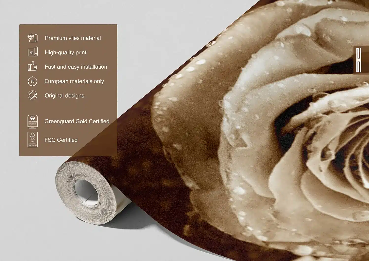 Sepia Rose | Made-to-Measure Wallpaper | Artlook | FTNS 2458 7