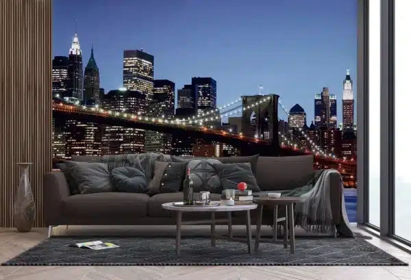 Brooklyn Bridge Lights | Made-to-Measure Wallpaper | Artlook | FTNS 2472