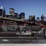 Wall Mural Brooklyn Bridge at Dusk, 375 x 270 cm, FTNS 2472