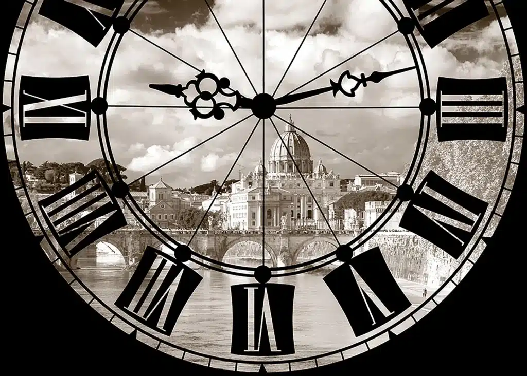 Wall Mural Old Clock, Made to Measure, FTNS 2477