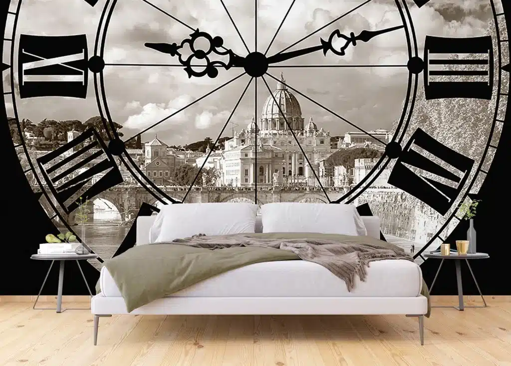 Wall Mural Old Clock, Made to Measure, FTNS 2477 2