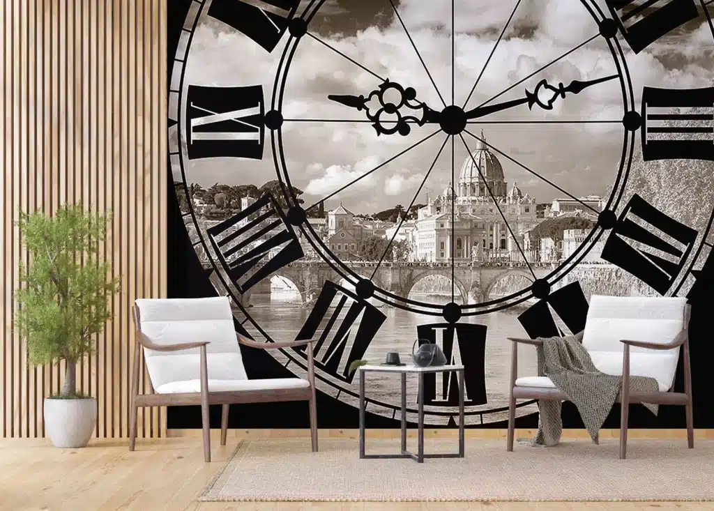 Wall Mural Old Clock, Made to Measure, FTNS 2477 5