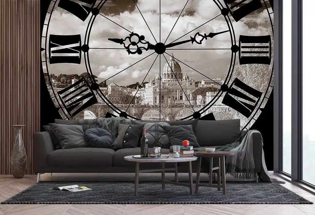 Wall Mural Old Clock, Made to Measure, FTNS 2477 4