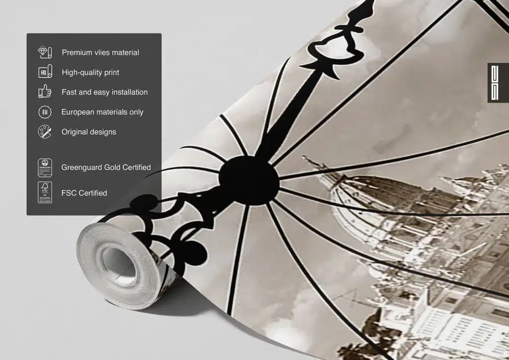 Wall Mural Old Clock, Made to Measure, FTNS 2477 6