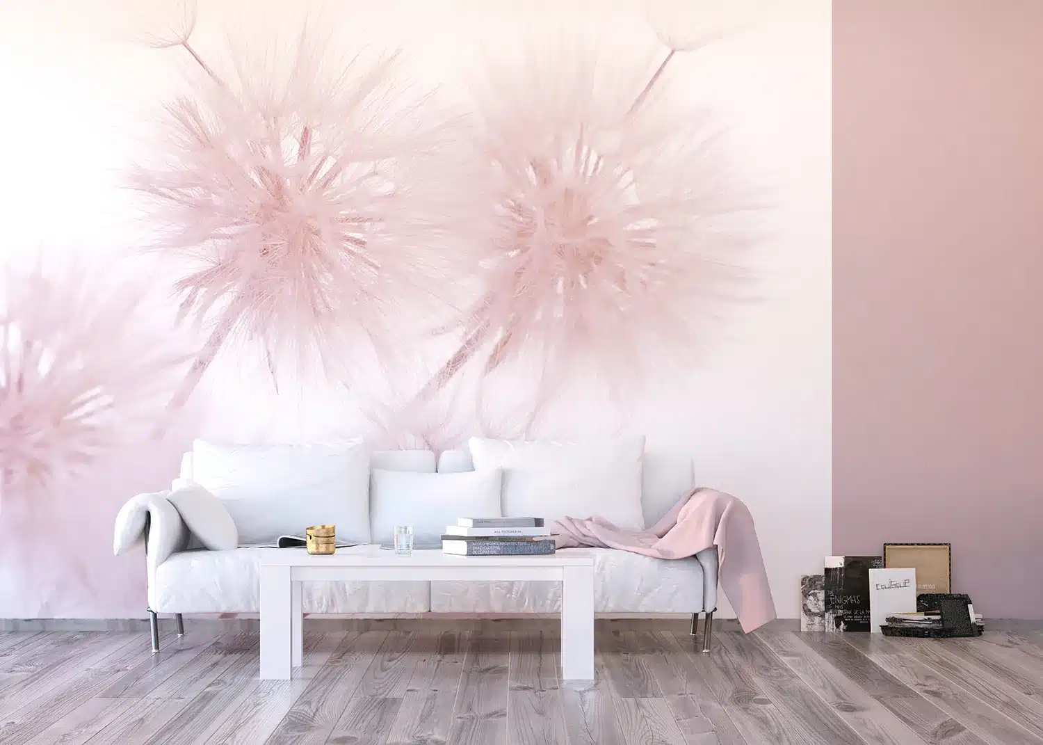 Pink Dandelions | Made-to-Measure Wallpaper | Artlook | FTNS 2493 2