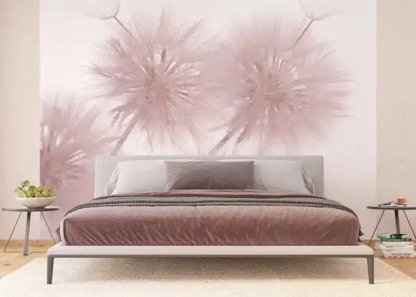 Pink Dandelions | Made-to-Measure Wallpaper | Artlook | FTNS 2493