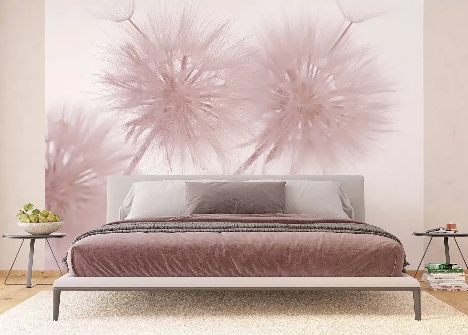 Pink Dandelions | Made-to-Measure Wallpaper | Artlook | FTNS 2493