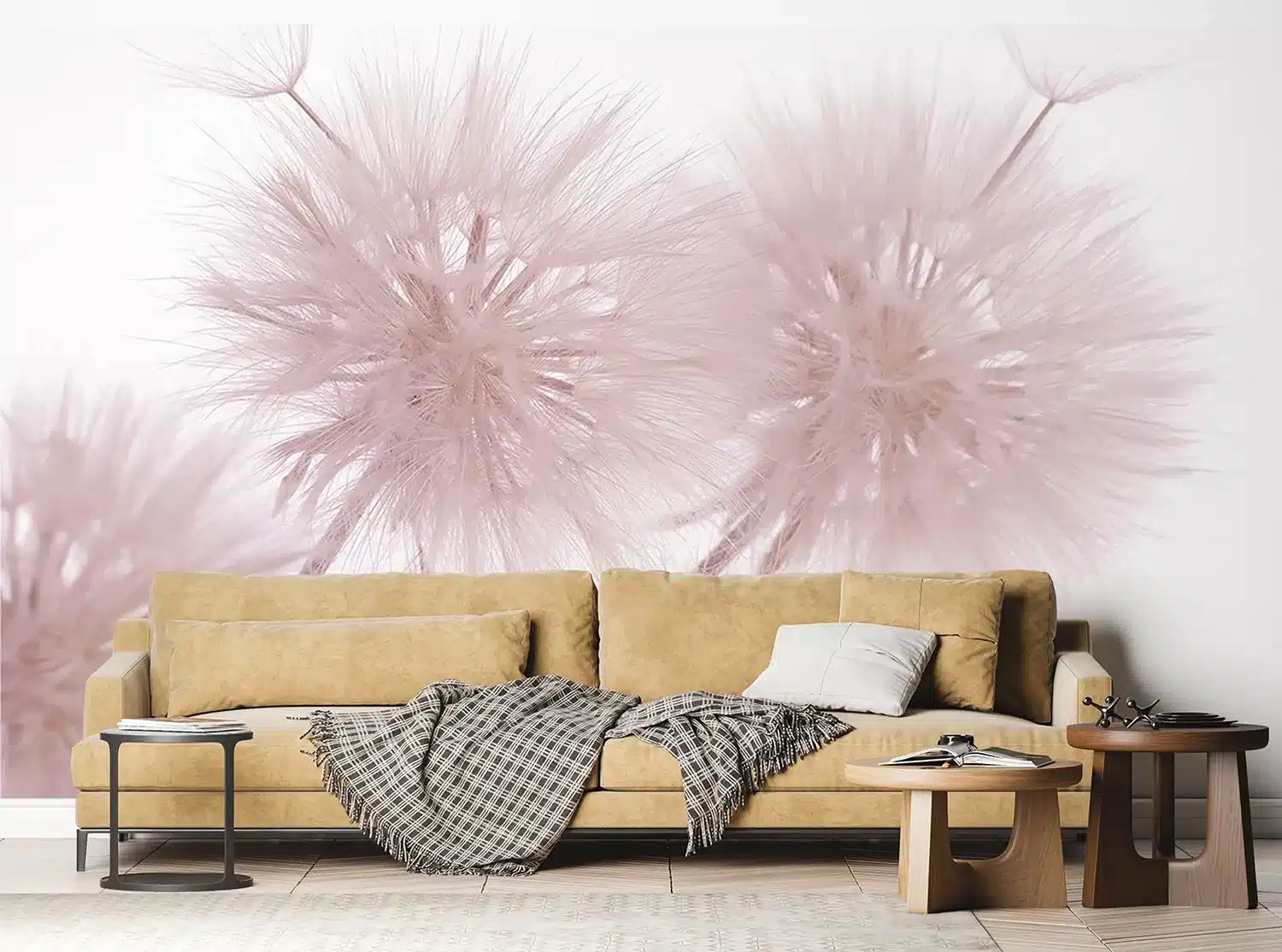 Pink Dandelions | Made-to-Measure Wallpaper | Artlook | FTNS 2493 3