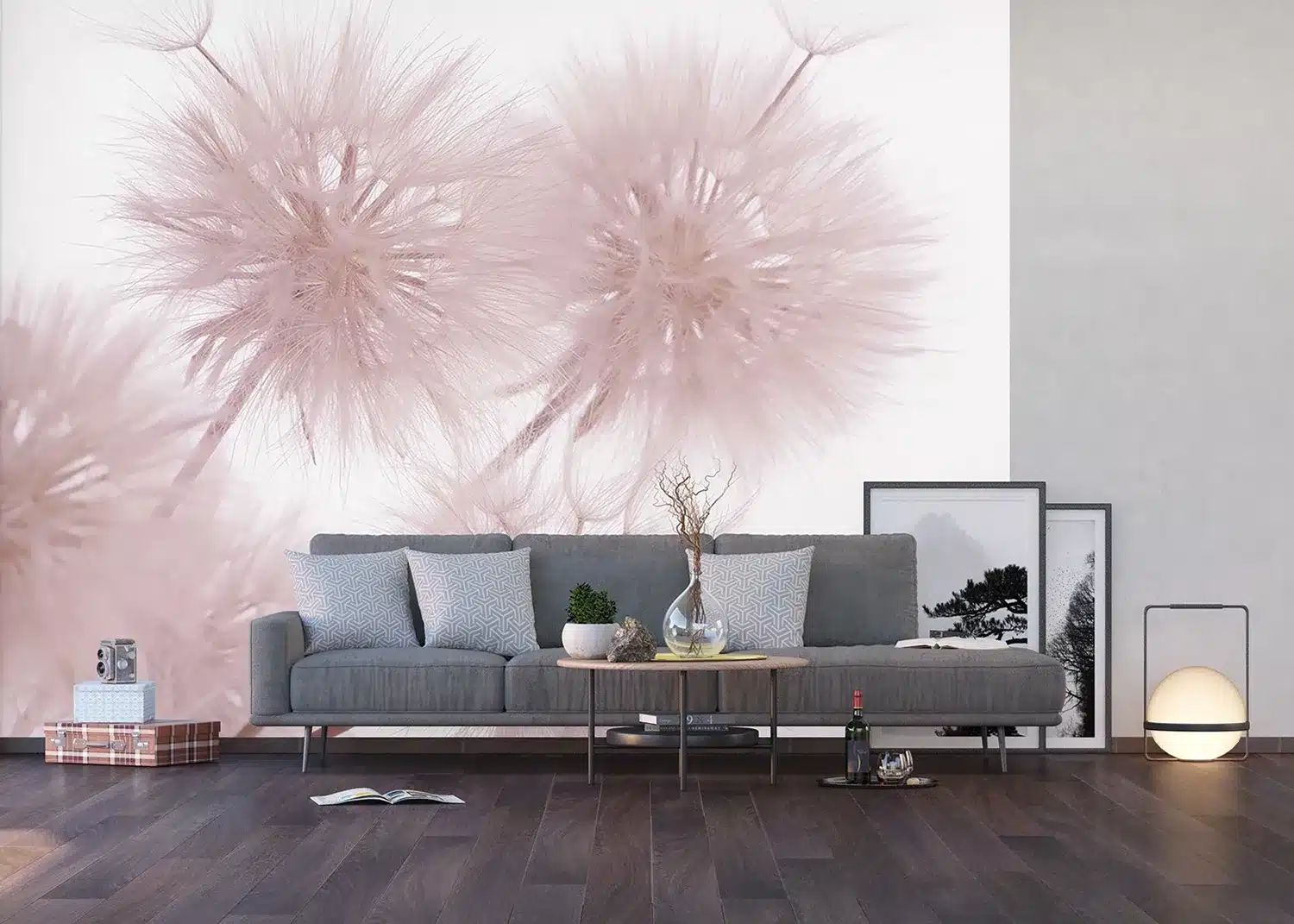 Pink Dandelions | Made-to-Measure Wallpaper | Artlook | FTNS 2493 4