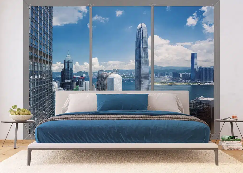 Wall Mural Window to City, Made to Measure, FTNS 2470 2