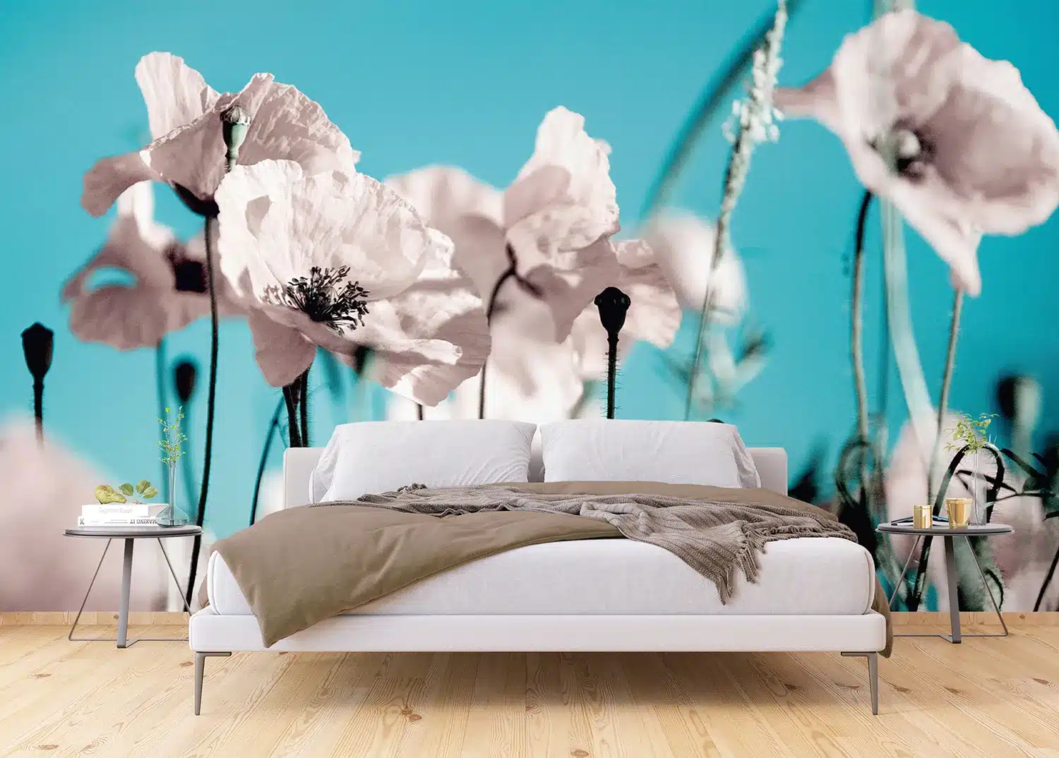 Blue Sky Poppies | Made-to-Measure Wallpaper | Artlook | FTNXXL 0118 2