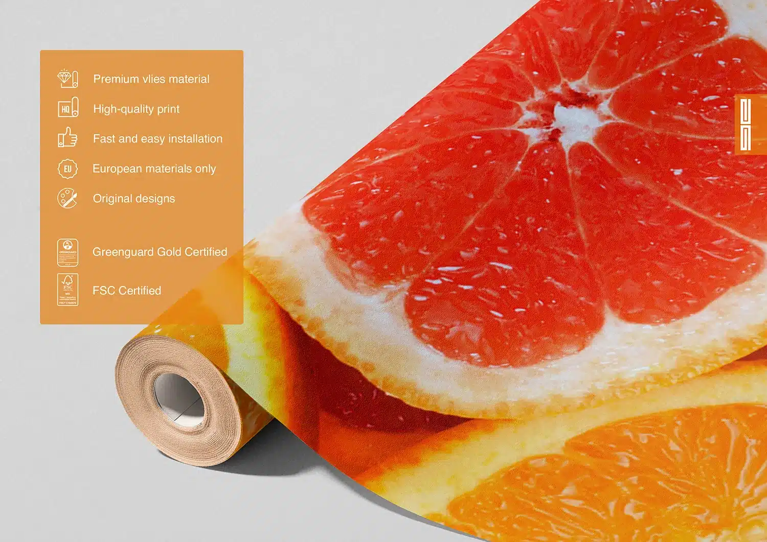 Bright Oranges | Made-to-Measure Wallpaper | Artlook | FTNXXL 0413 7