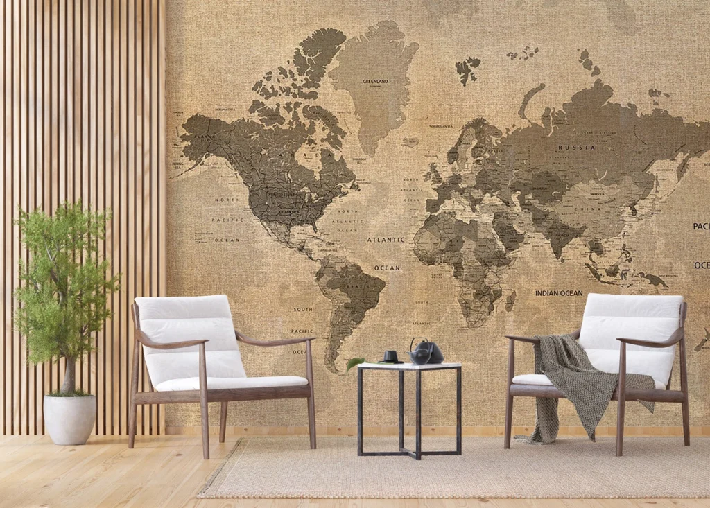 Wall Mural Map, Made to Measure, FTNXXL 1215