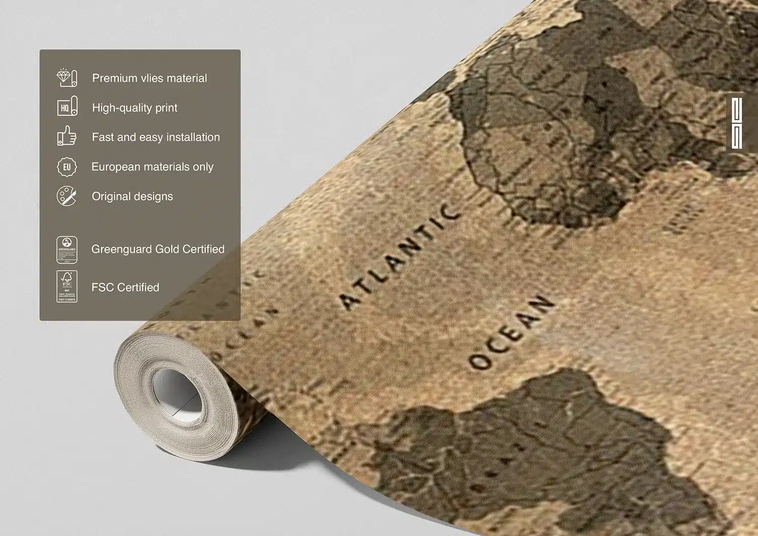 Old World Map | Made-to-Measure Wallpaper | Artlook | FTNXXL 1215 7