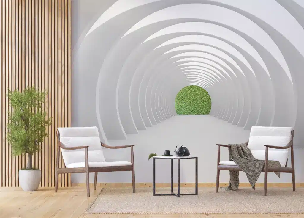 Wall Mural White Tunnel, Made to Measure, FTNXXL 1216 5
