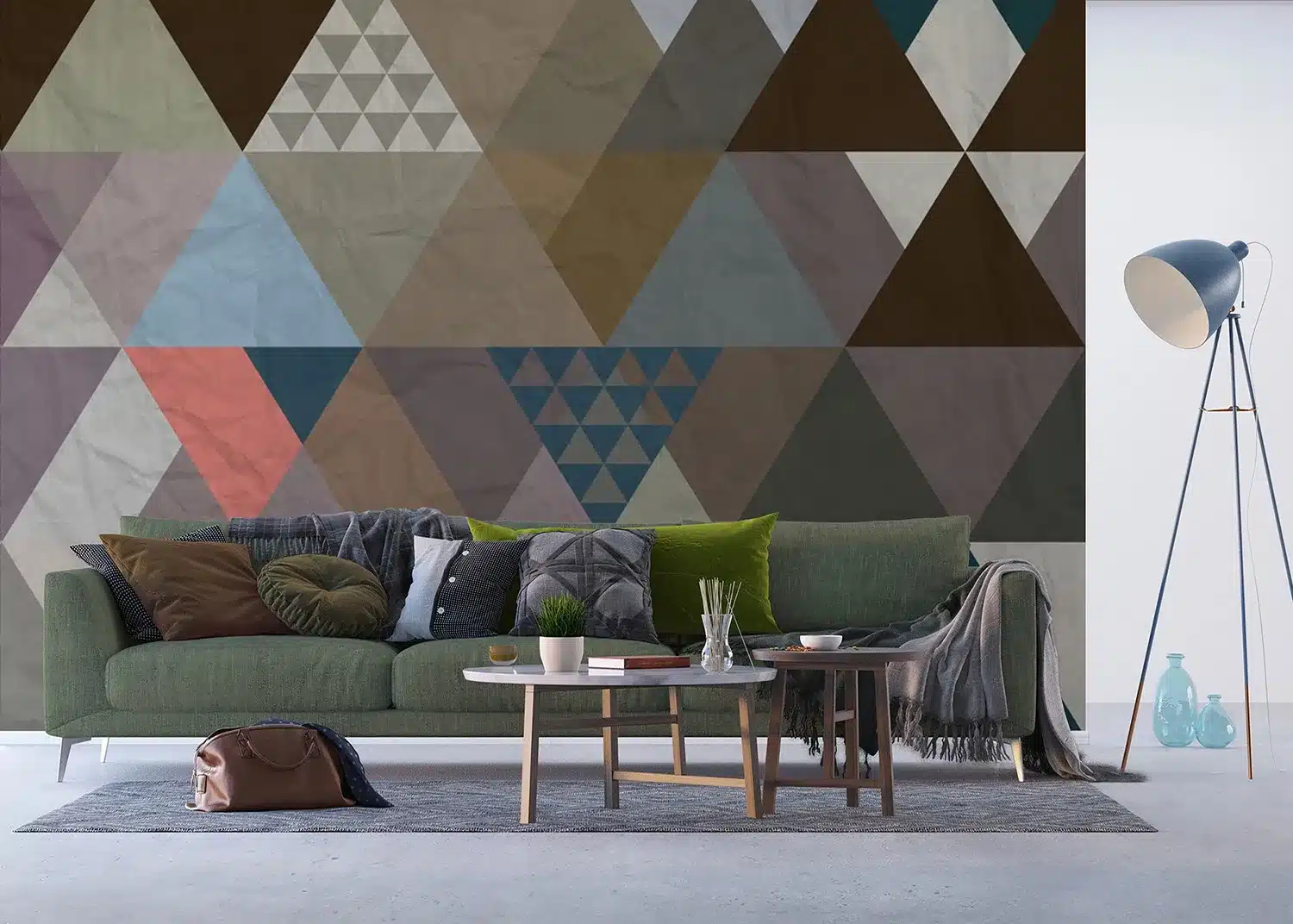 Brown Triangle Abstraction | Made-to-Measure Wallpaper | Artlook | FTNXXL 1222