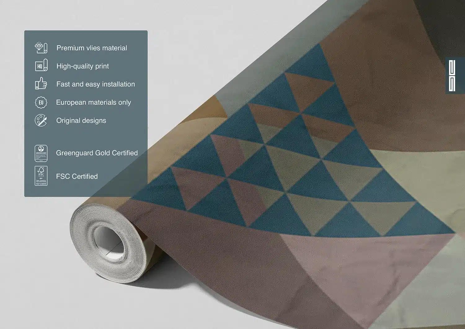 Brown Triangle Abstraction | Made-to-Measure Wallpaper | Artlook | FTNXXL 1222 5