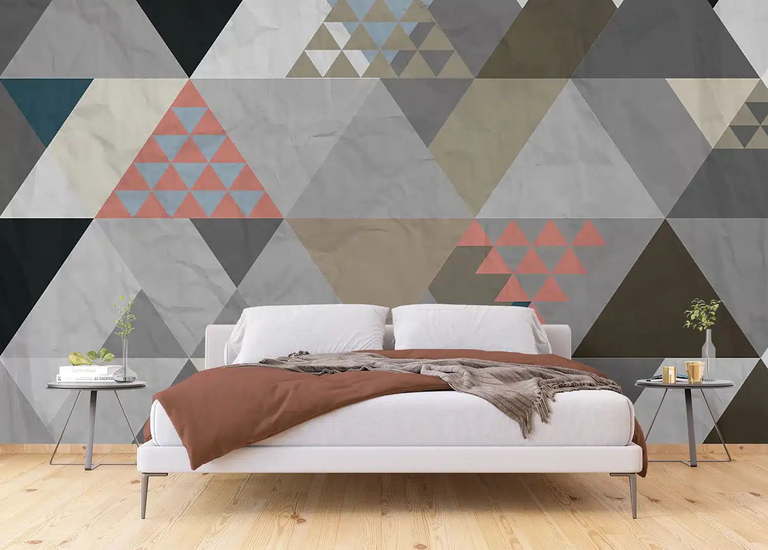 Grey Triangle Abstraction | Made-to-Measure Wallpaper | Artlook | FTNXXL 1224 2