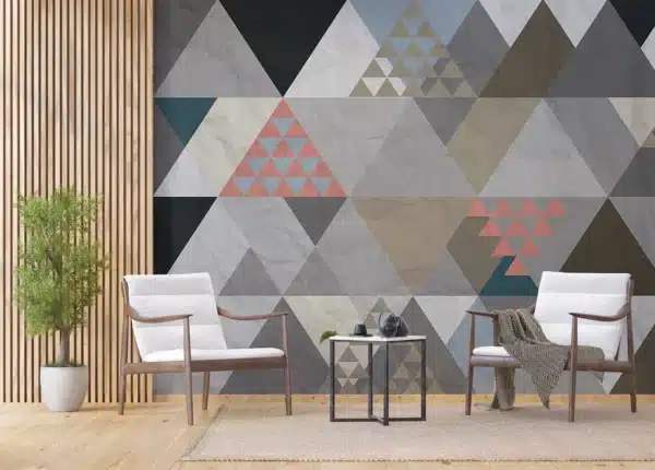 Grey Triangle Abstraction | Made-to-Measure Wallpaper | Artlook | FTNXXL 1224