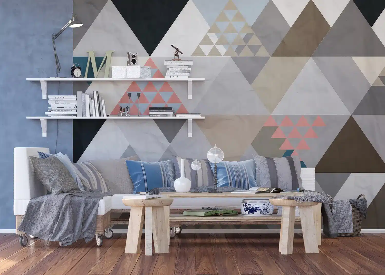 Grey Triangle Abstraction | Made-to-Measure Wallpaper | Artlook | FTNXXL 1224 5