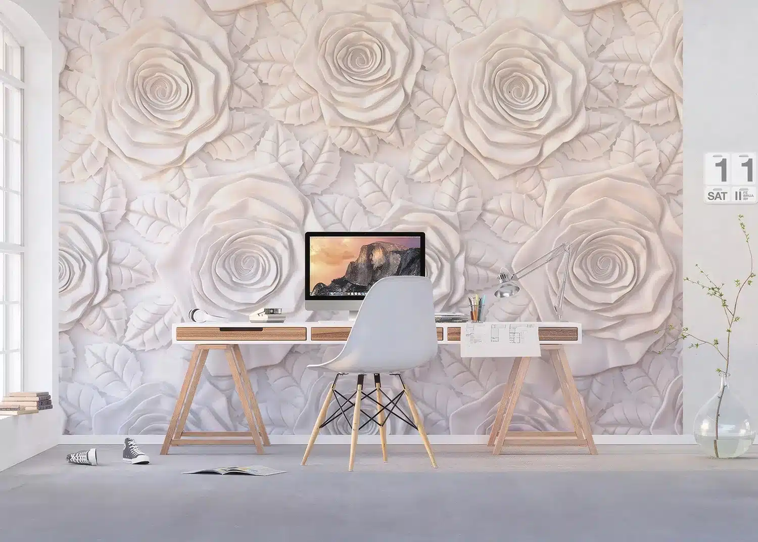 Nude Roses Wall | Made-to-Measure Wallpaper | Artlook | FTNXXL 1226 6