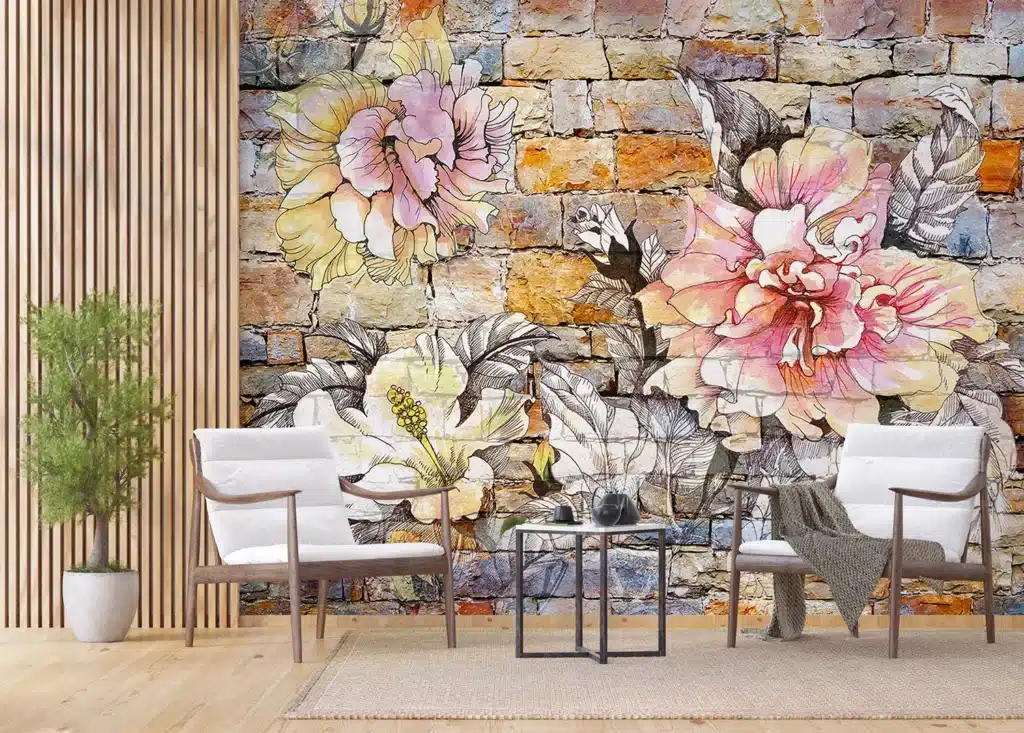 Wall Mural Flowers, Made to Measure, FTNXXL 1227