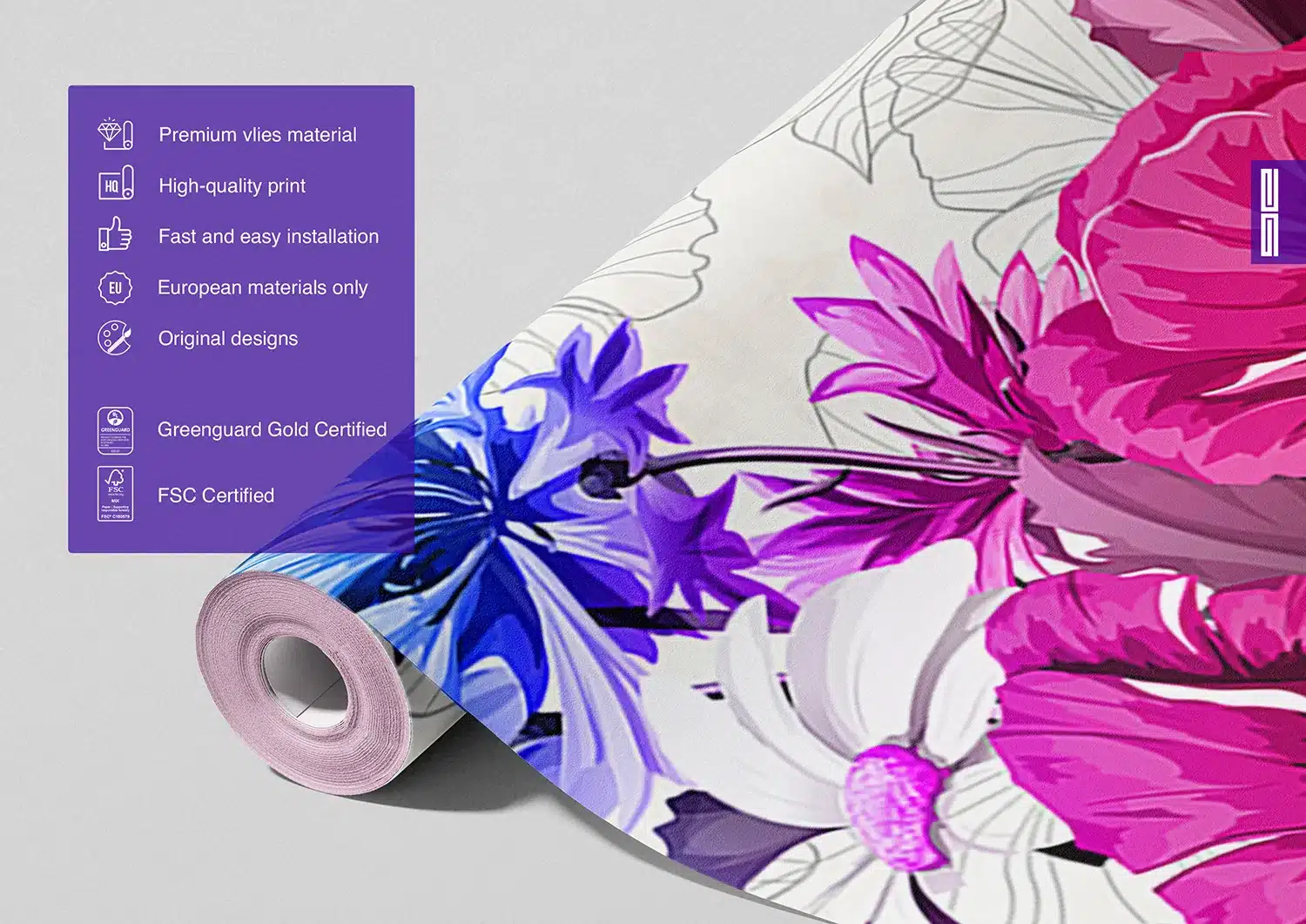 Pied Flowers | Made-to-Measure Wallpaper | Artlook | FTNXXL 1229 7