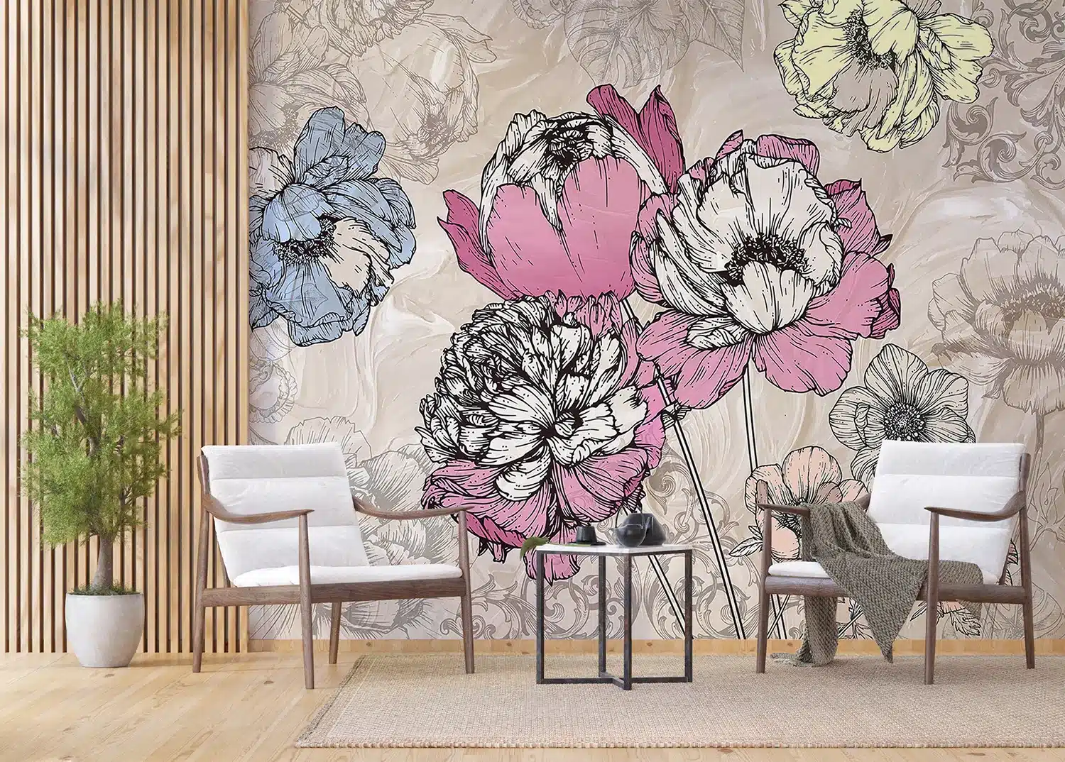 Vector Poppies | Made-to-Measure Wallpaper | Artlook | FTNXXL 1230 3