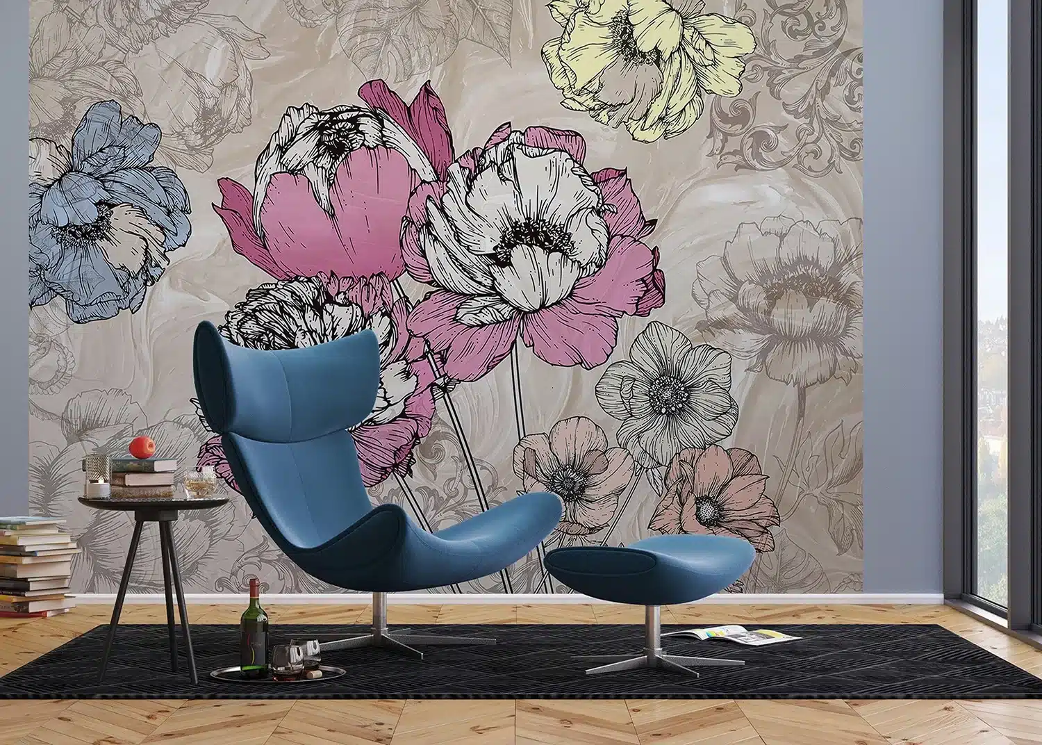 Vector Poppies | Made-to-Measure Wallpaper | Artlook | FTNXXL 1230 4