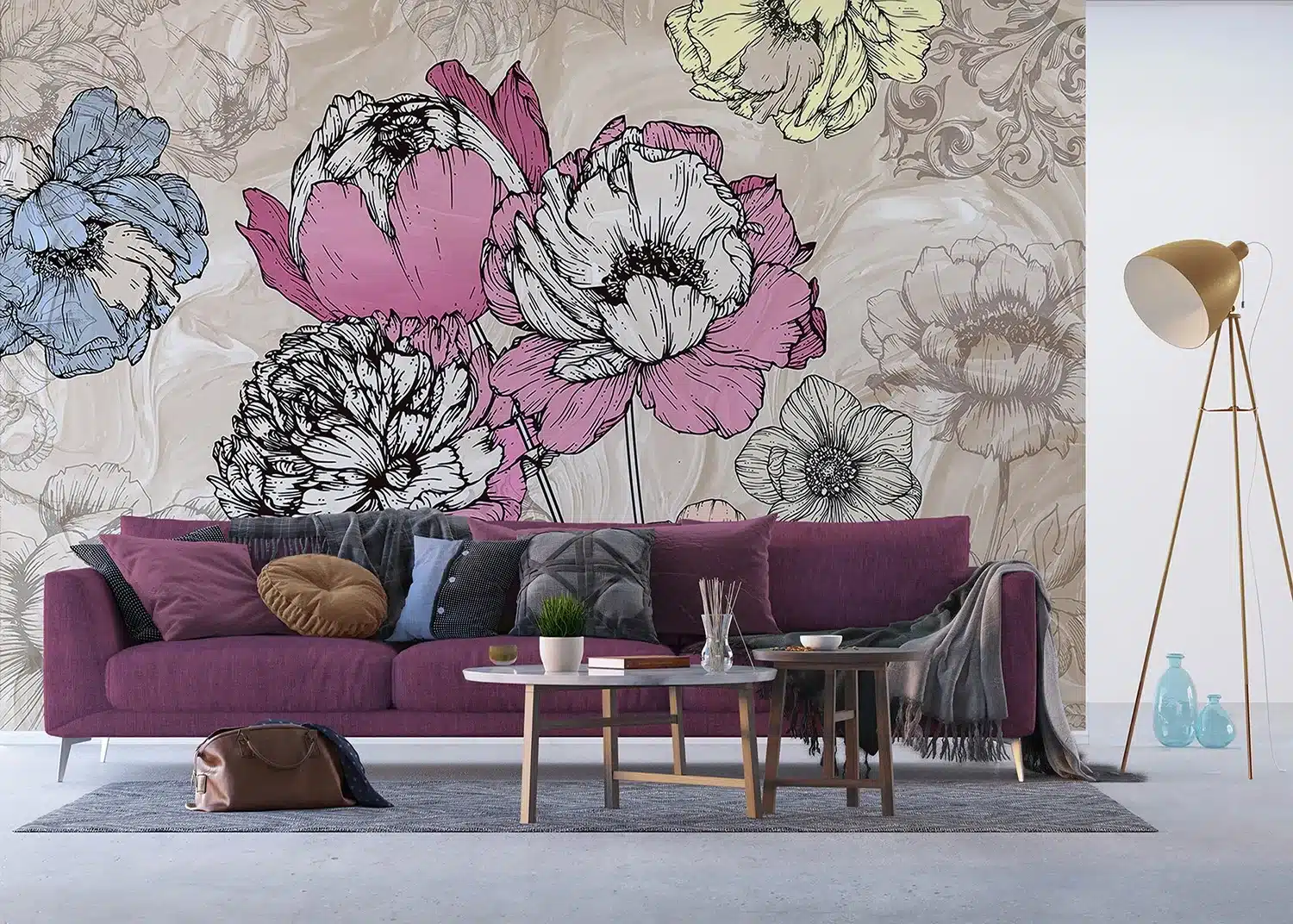 Vector Poppies | Made-to-Measure Wallpaper | Artlook | FTNXXL 1230 5