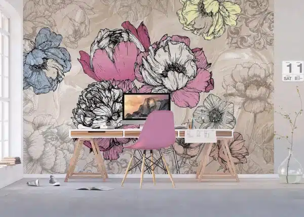 Vector Poppies | Made-to-Measure Wallpaper | Artlook | FTNXXL 1230