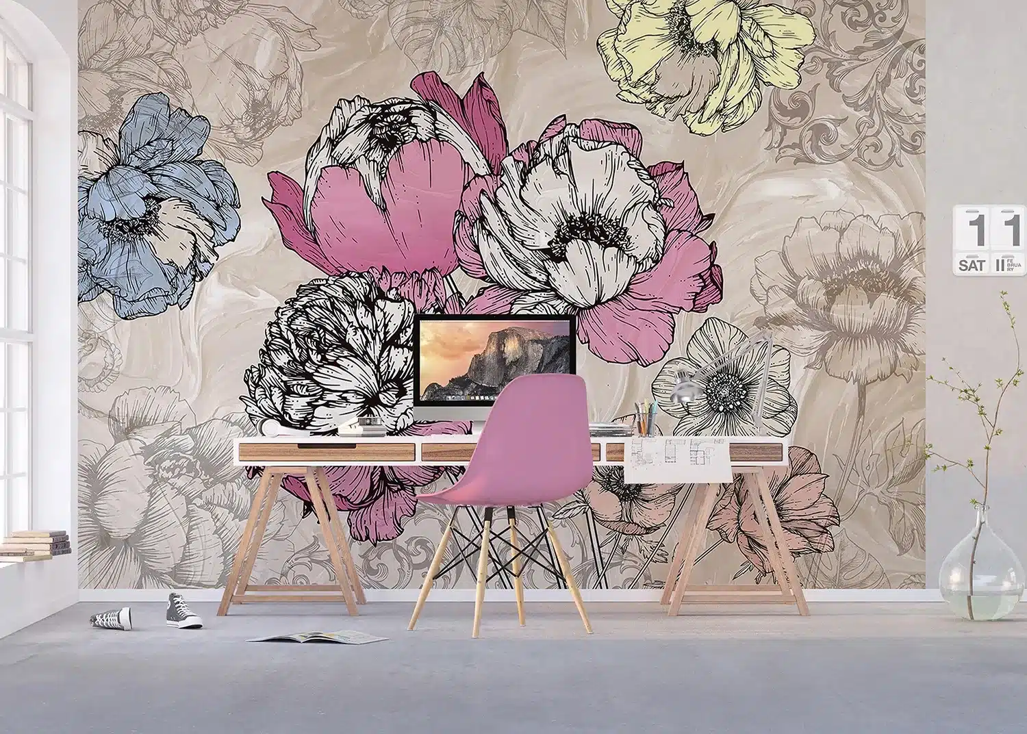 Vector Poppies | Made-to-Measure Wallpaper | Artlook | FTNXXL 1230