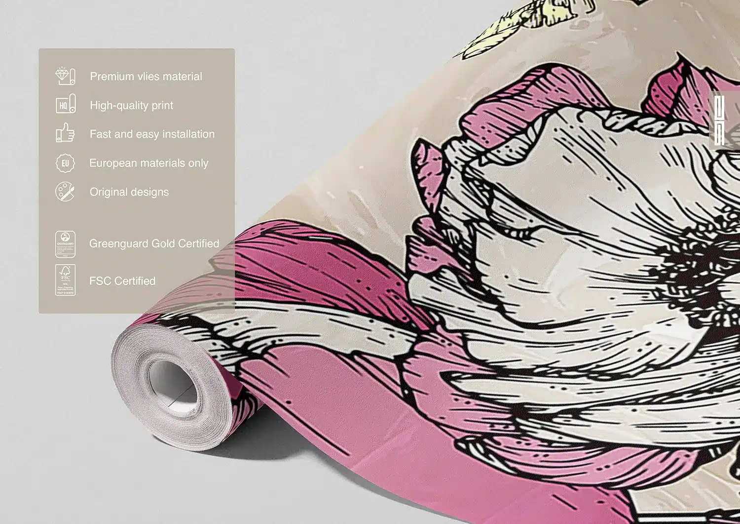 Vector Poppies | Made-to-Measure Wallpaper | Artlook | FTNXXL 1230 8
