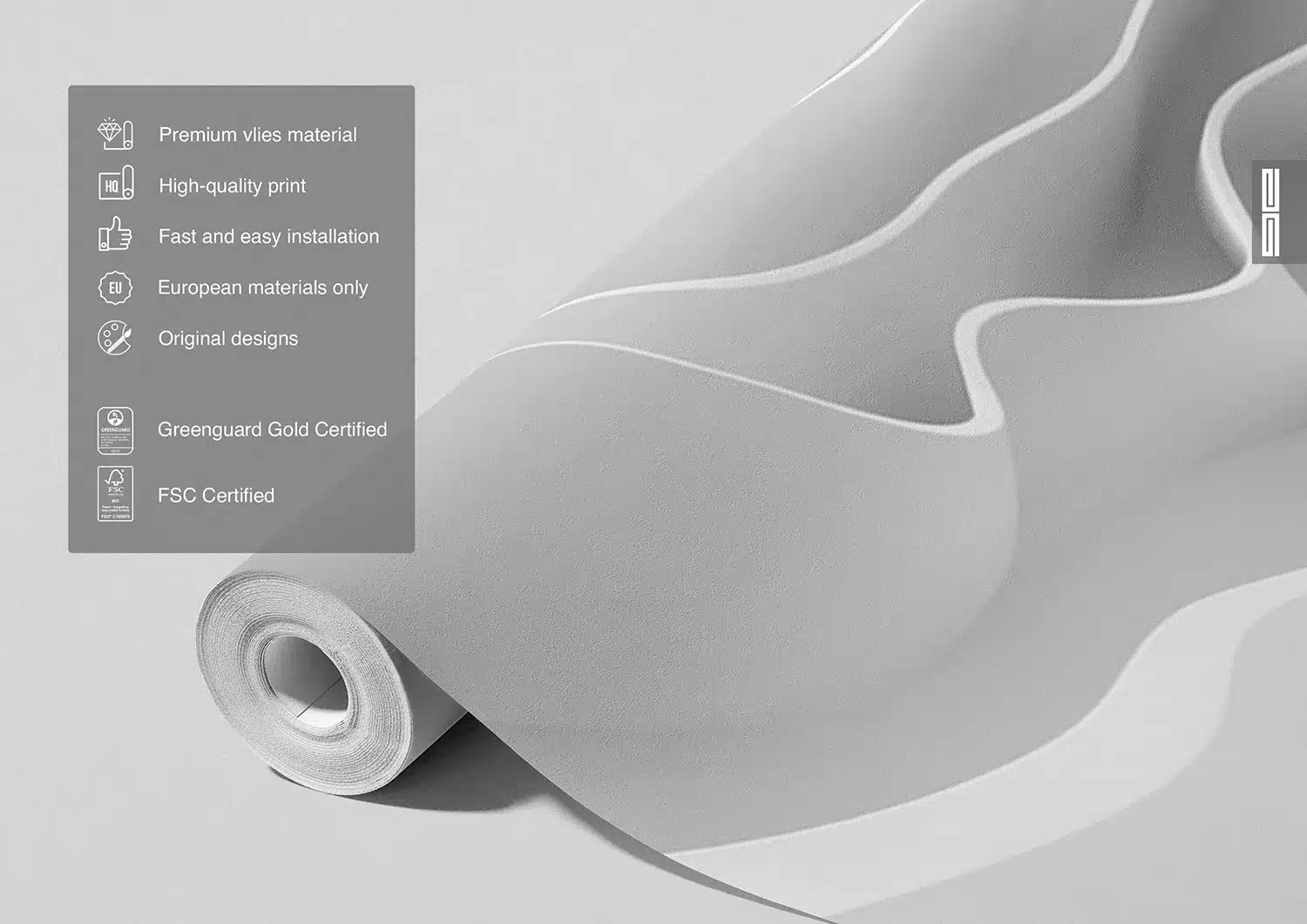 3D White Waves | Made-to-Measure Wallpaper | Artlook | FTNXXL 2403 7