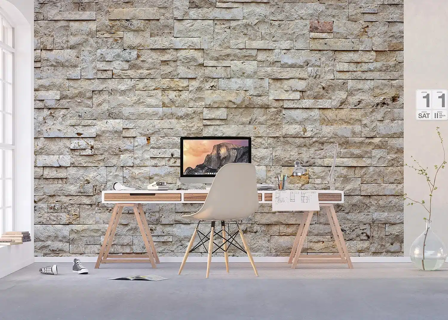 Beige Stonework | Made-to-Measure Wallpaper | Artlook | FTNXXL 2412 8