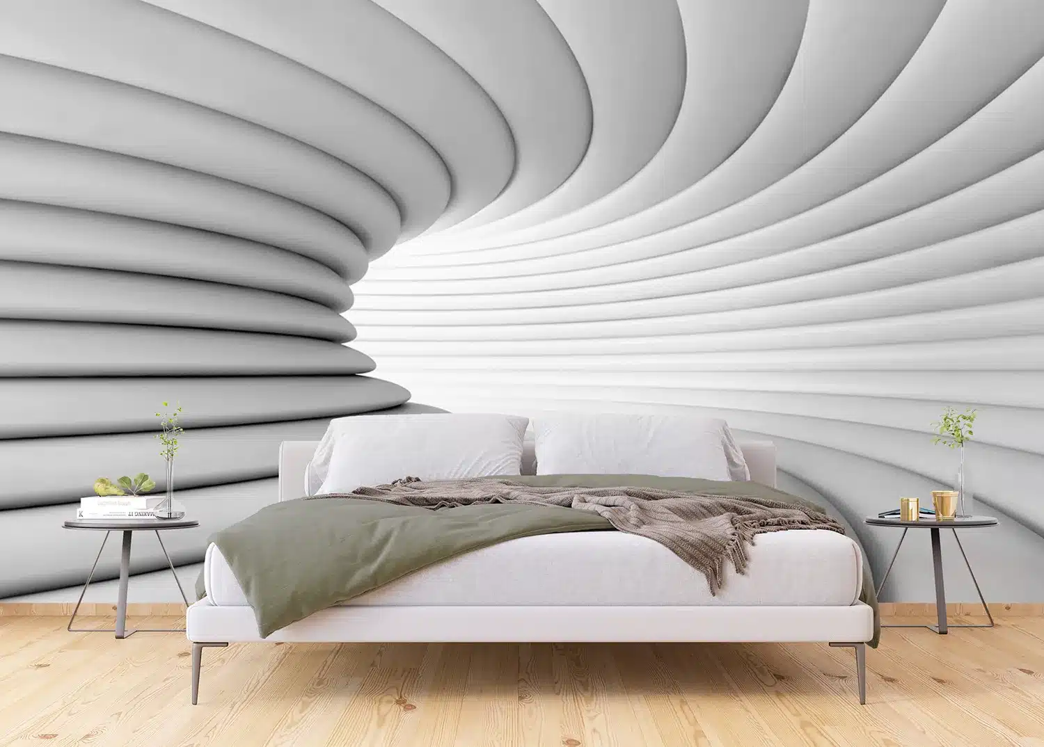 3D White Tunnel | Made-to-Measure Wallpaper | Artlook | FTNXXL 2417