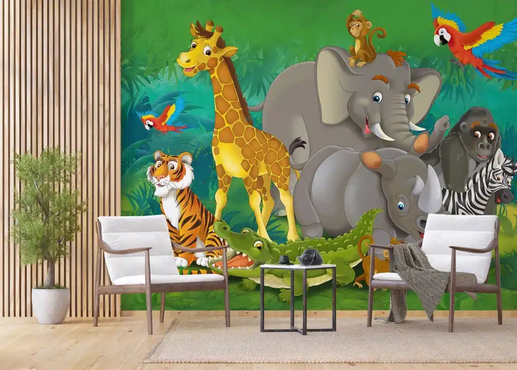 Wall Mural Jungle Animals, Made to Measure, FTNXXL 2420